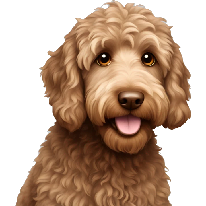 brown australian labradoodle emoji
