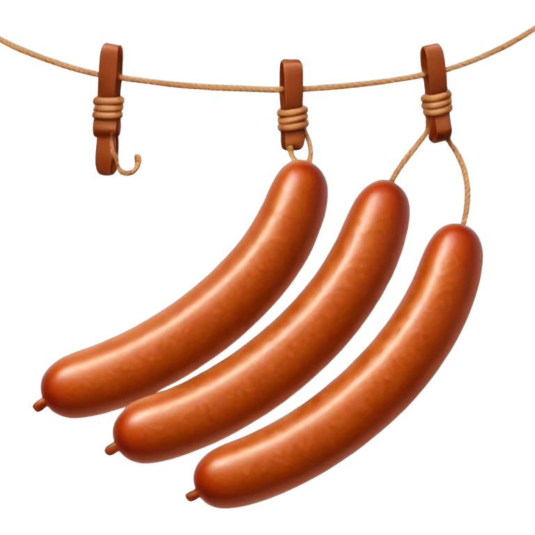 sausages threaded on a string 
Apple emoji style emoji