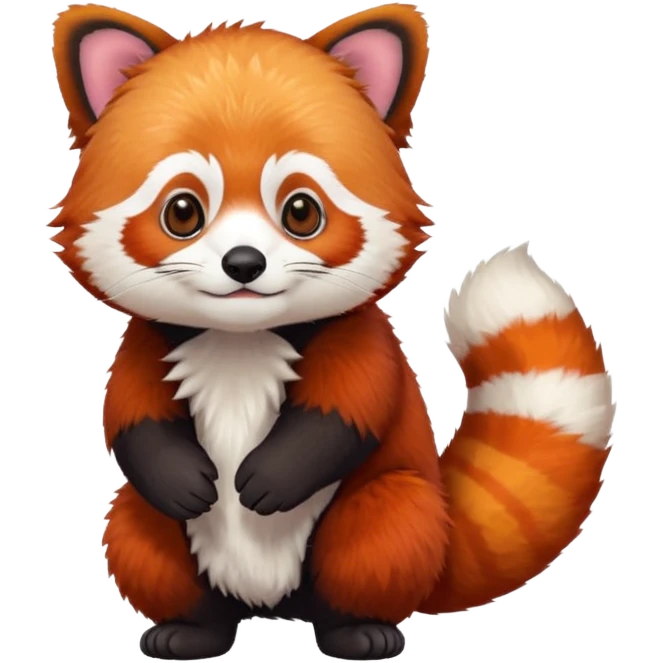 Red Panda 2d bye bye cute emoji