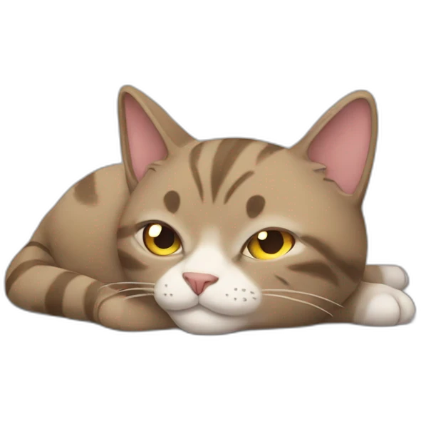 lying down cat emoji