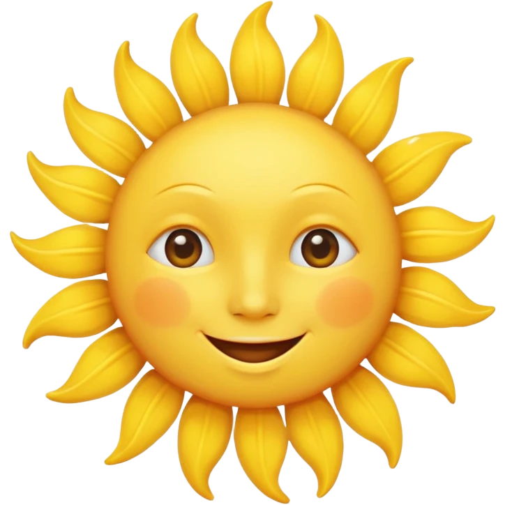 Sun with face with no eyebrows emoji