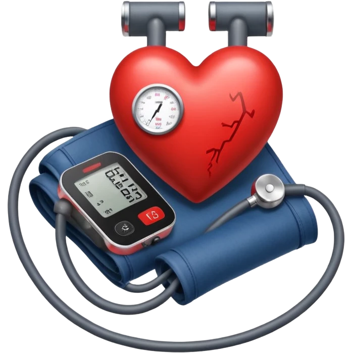 heart with blood pressure cuff emoji