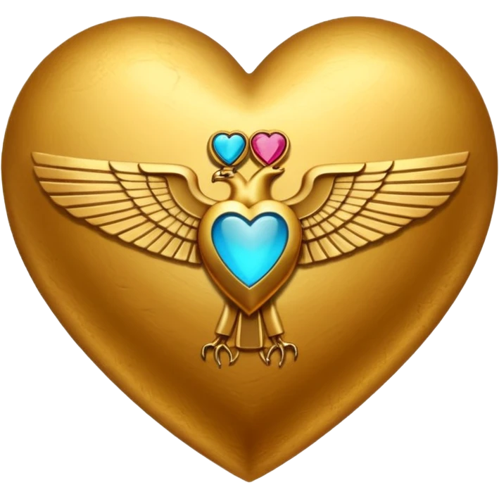 
heart and Egypt emoji