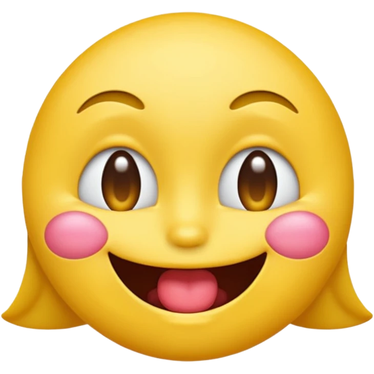 Make me an emoji doing a kiss face emoji