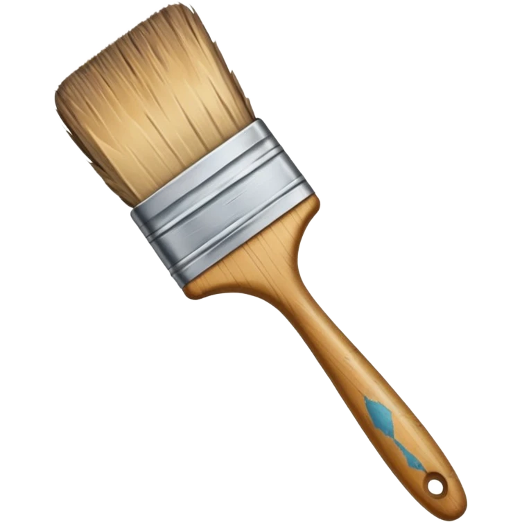 create an old art paintbrush with scretches on it emoji