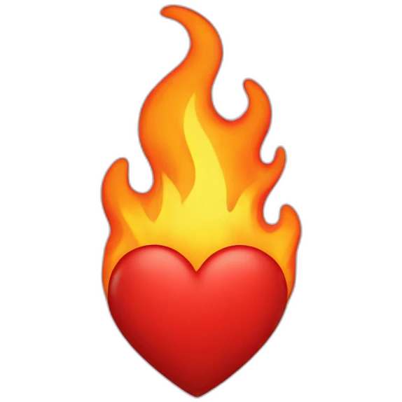 Heart with fire emoji