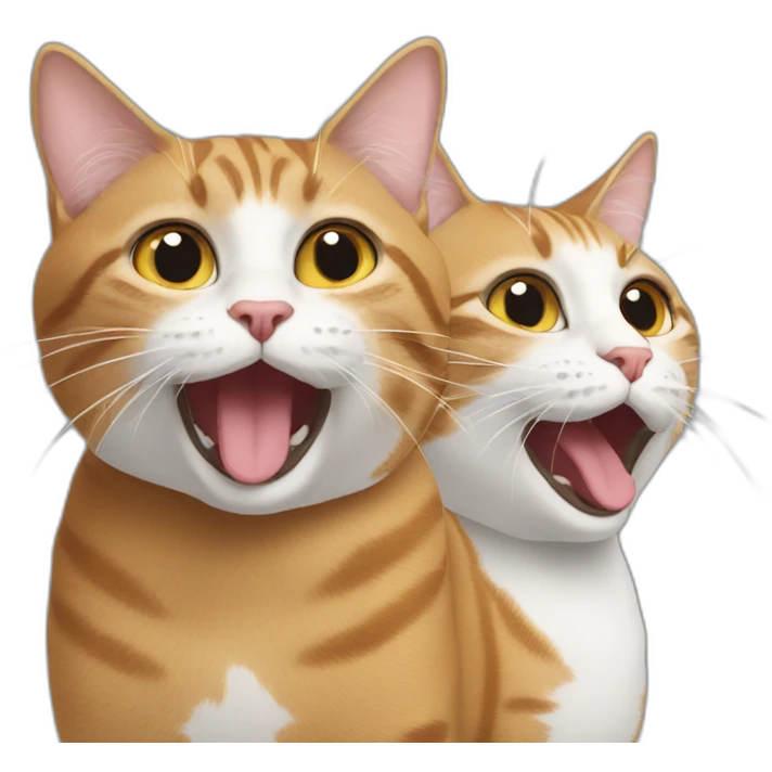 2 cats in gag emoji