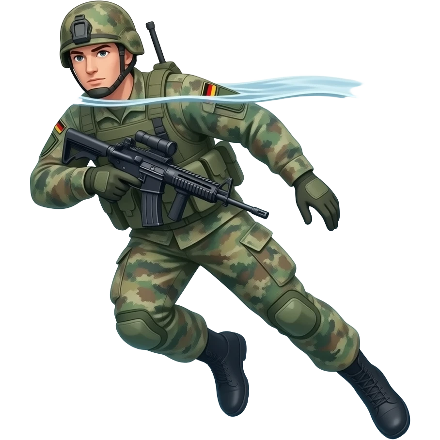 swiming german bundeswehr soldier emoji