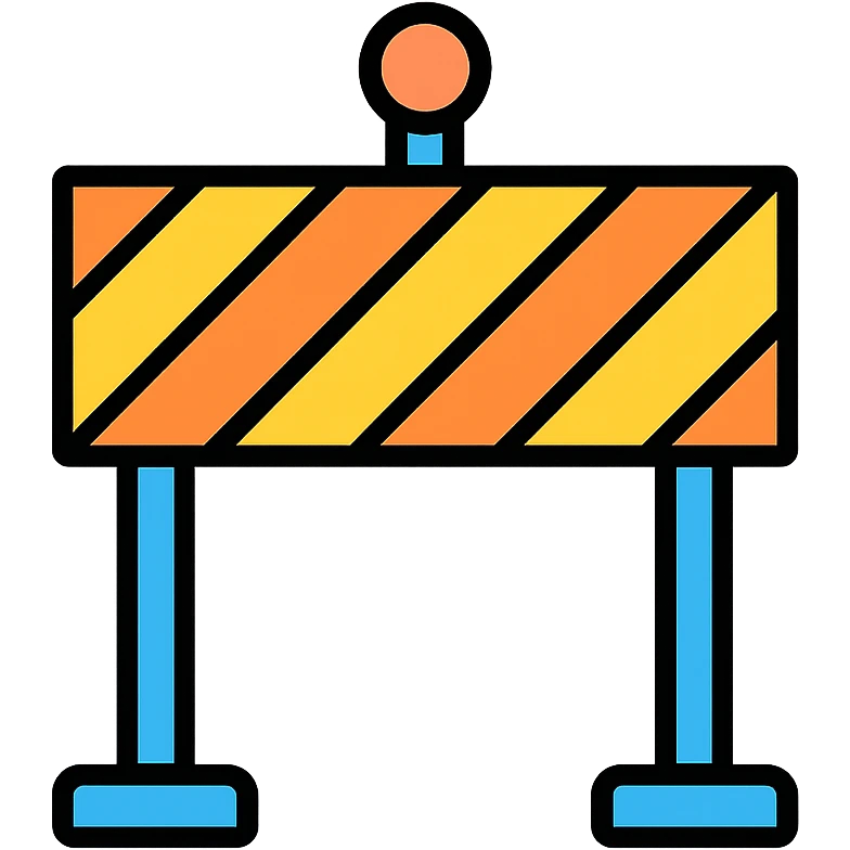 obstacle, minimal flat icon style emoji