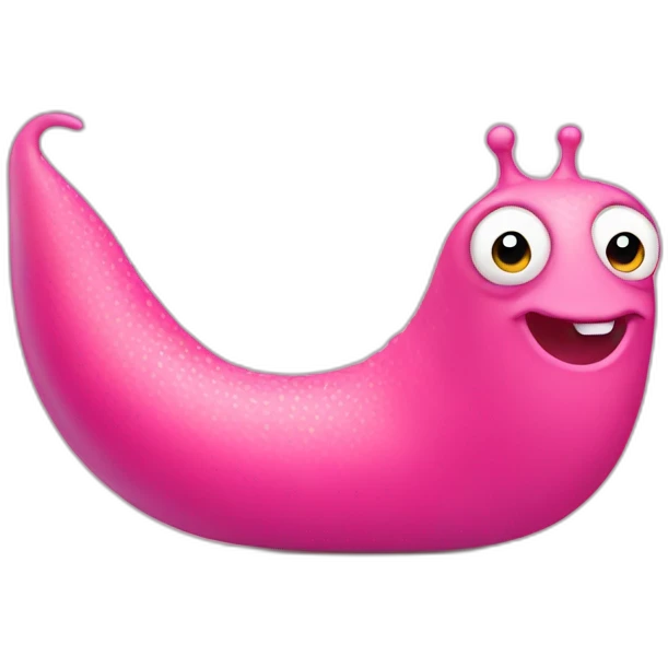 Pink slug with bikini emoji