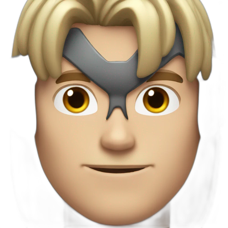 Superhero guy, muscle, white skin, brown hair emoji