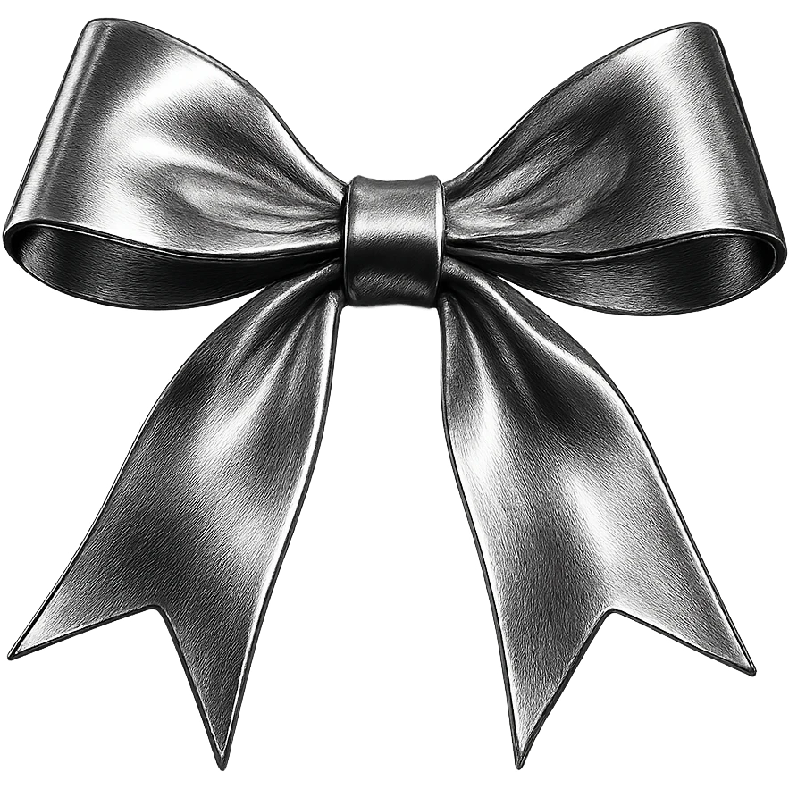 red gothic bow emoji