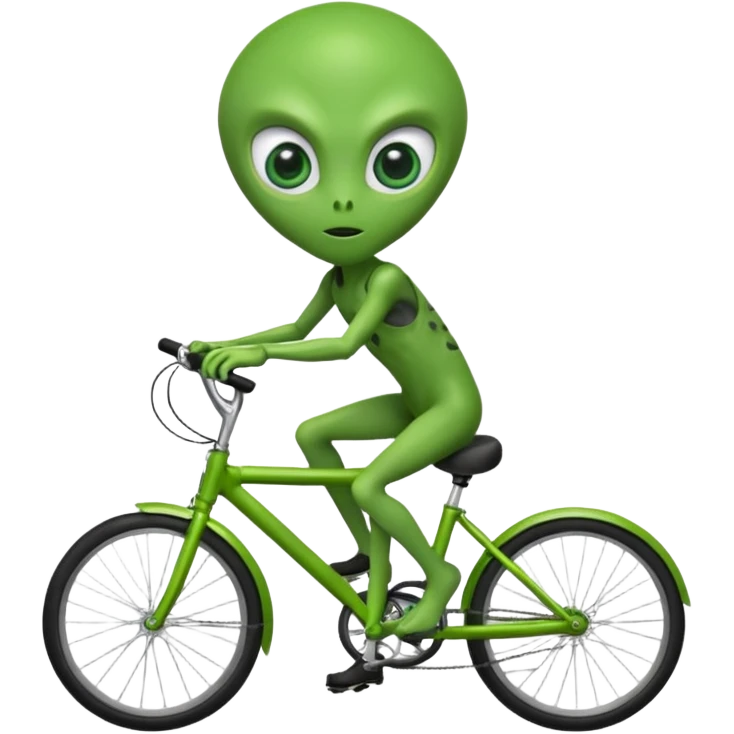 alien riding bicycle emoji