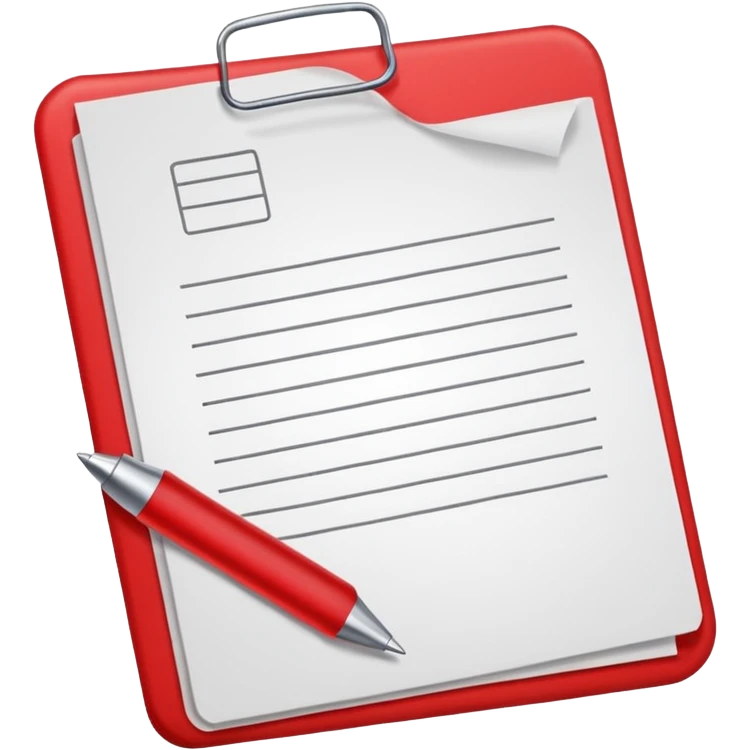 Office red document  emoji