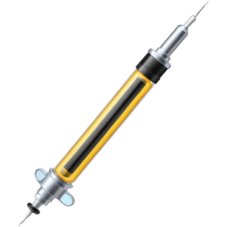 Syringe with black tape over it.
 emoji