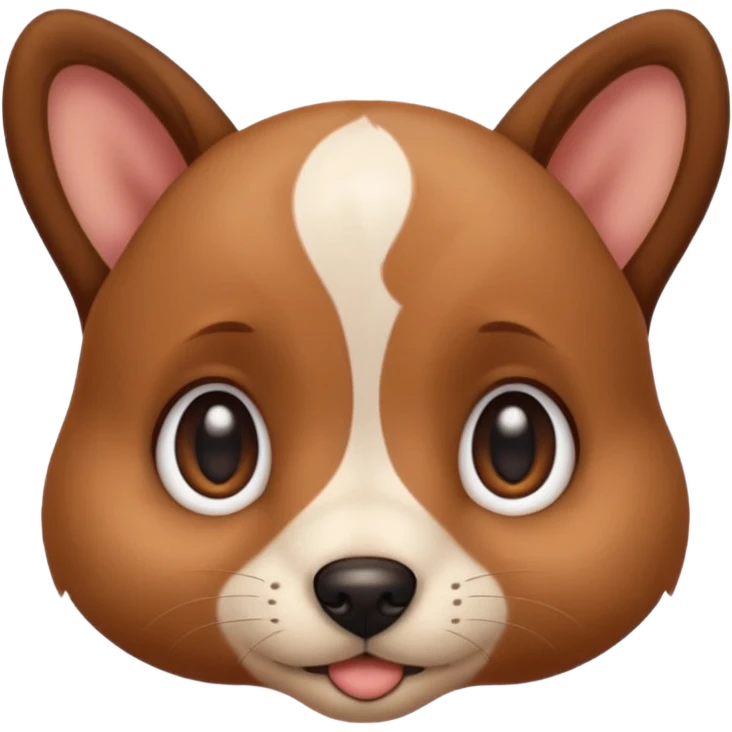 a bright puppy‘s face (less cheeks and less hair) emoji