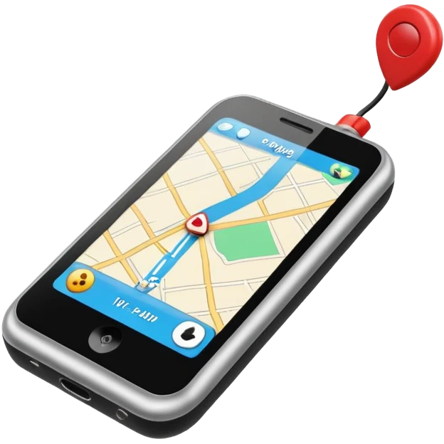 create a realistic device to track your package like a map emoji