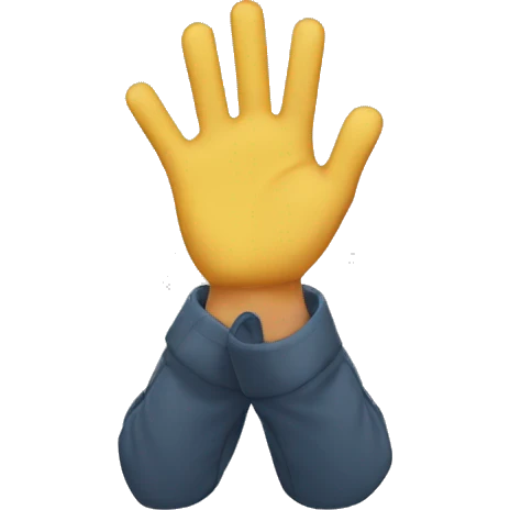 A pascual hear with hands emoji