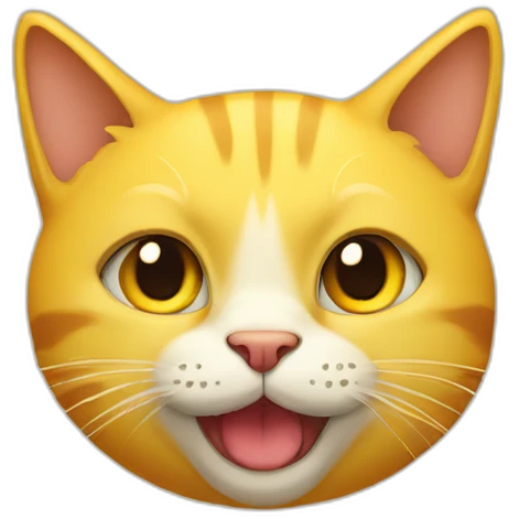 yellow smirking cat with raising one eyebrow emoji