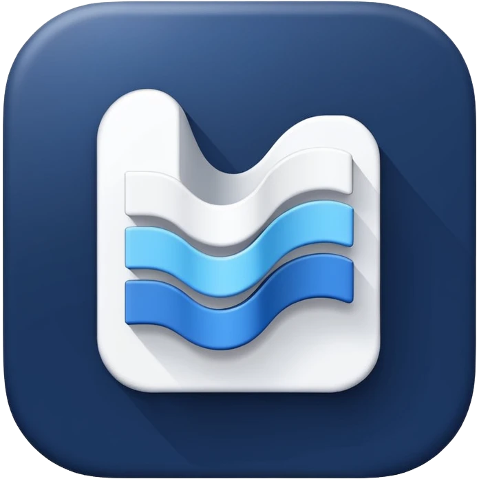 Create a modern, clean vector illustration of the Deezer app icon, designed in a smooth flat + soft 3D illustration style.
 emoji