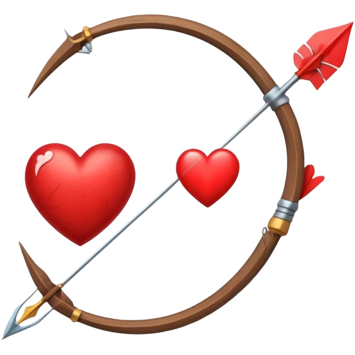bow and arrow with red heart in the middle emoji