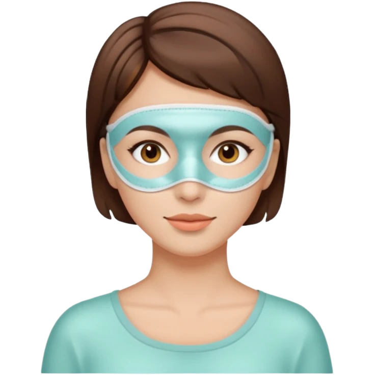 Short hair woman with facial spa emoji