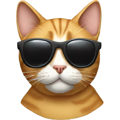 Cat with sunglasses emoji