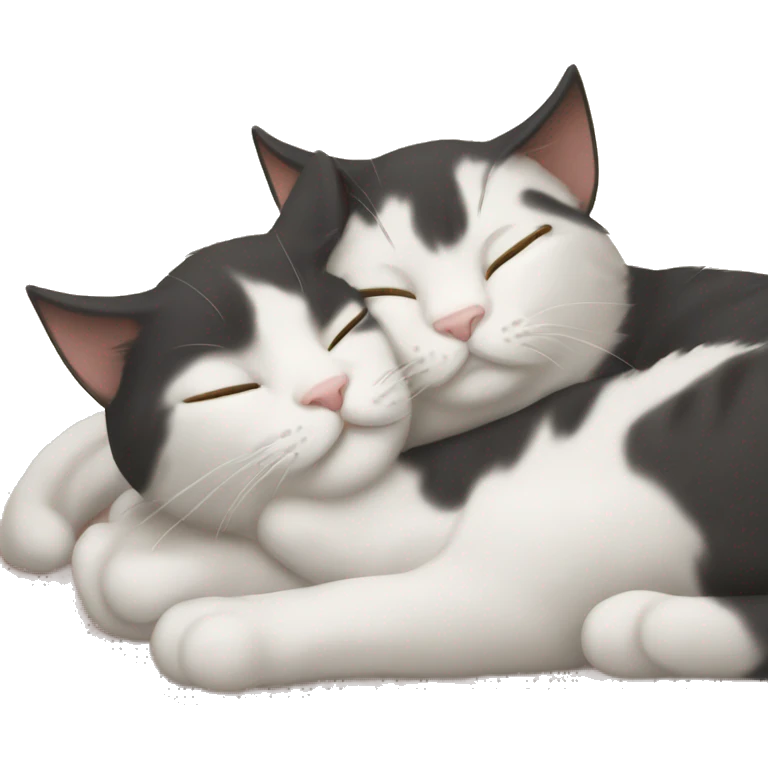 Two cats cuddling emoji