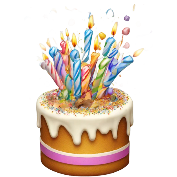 Birthday cake explosion emoji