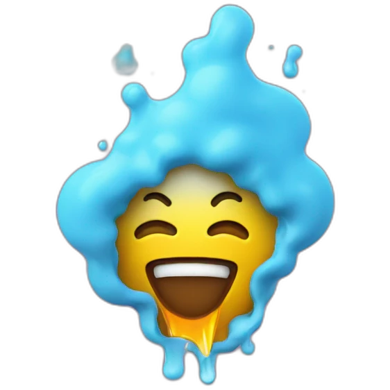 Emoji melting vaporized emoji