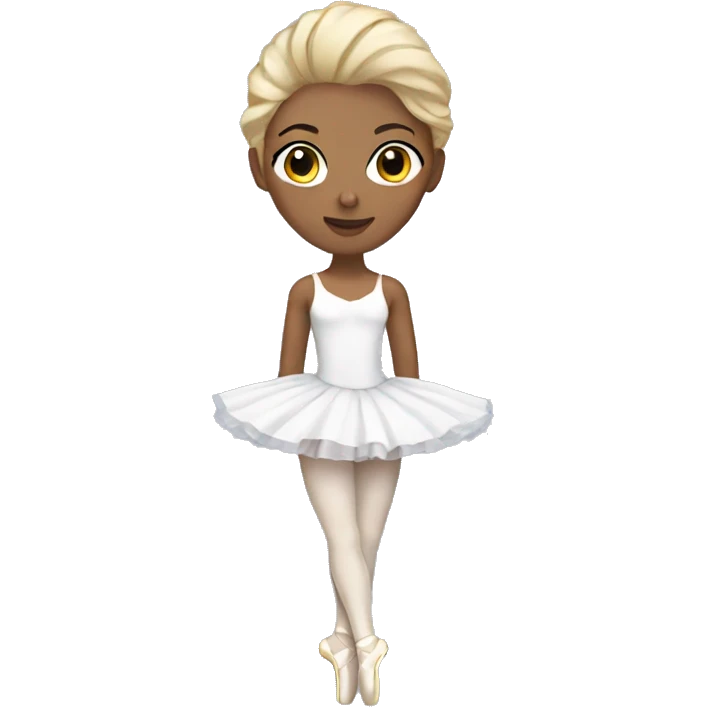 ballerina with white dress blonde hair emoji