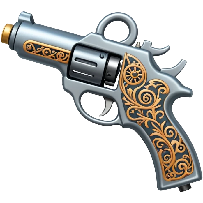 Tattoo gun with I’ll  emoji
