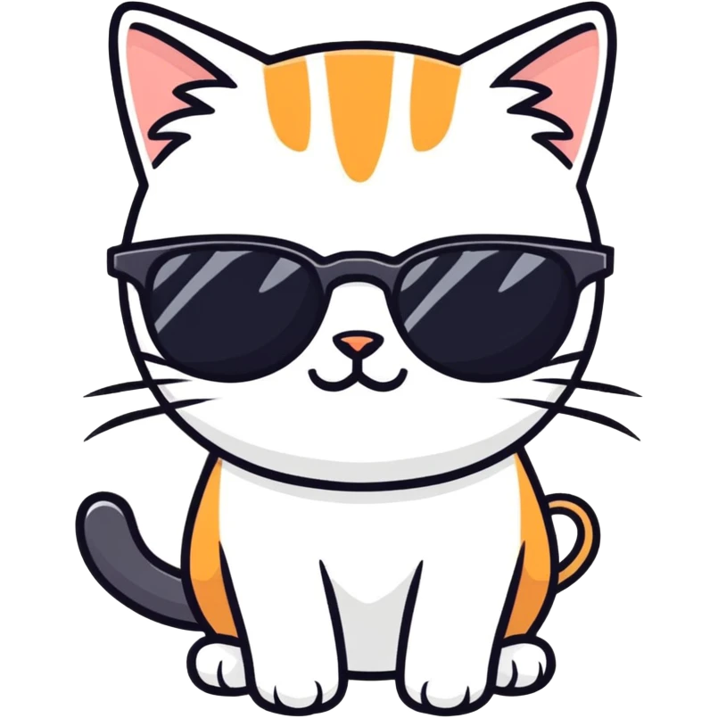 Cat with sunglasses emoji