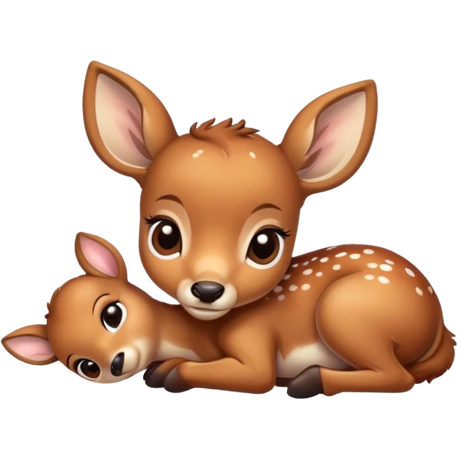Cute baby deer sick emoji