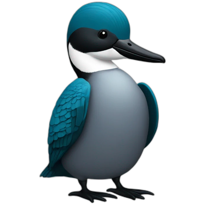 a minnesota loon, wearing a tech bro uniform emoji