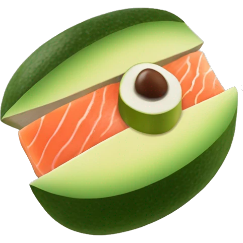 Maki saumon avocat  emoji