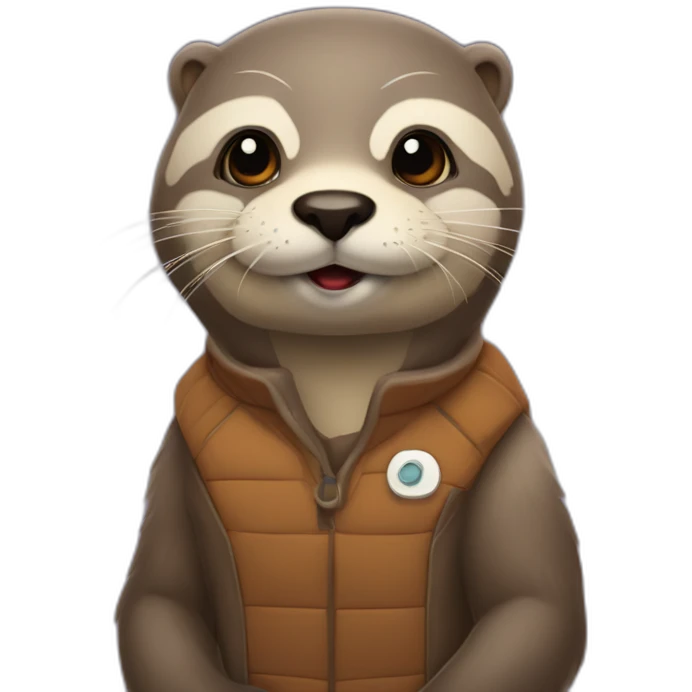 loutre avec un déguisement de morse emoji