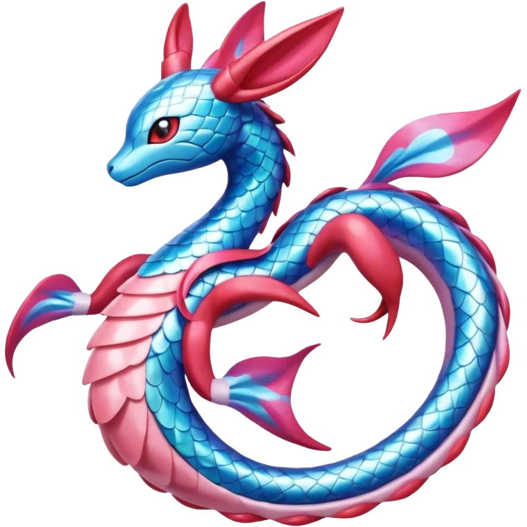 Hydro-elemental Salamence-Milotic-Sylveon-Fakémon-fusion (full body) emoji
