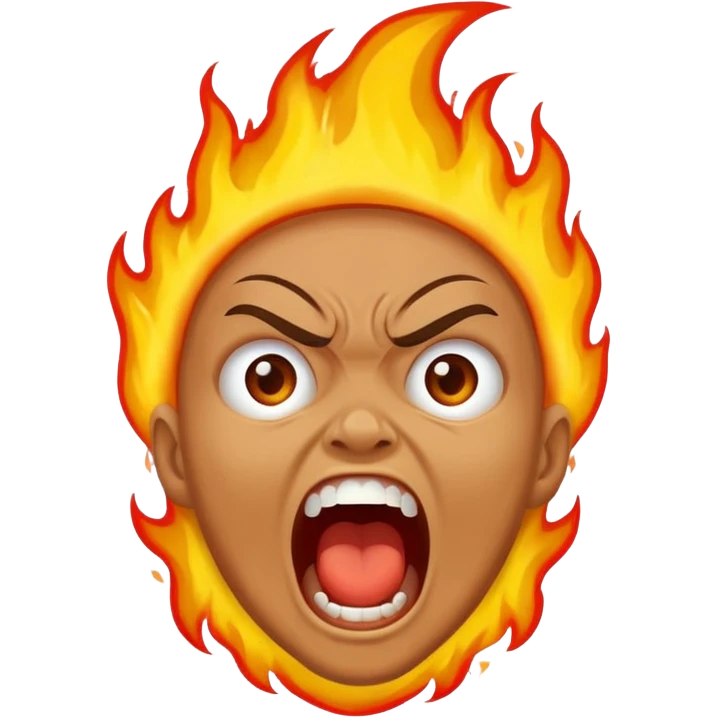 person burning in the pits of hell emoji