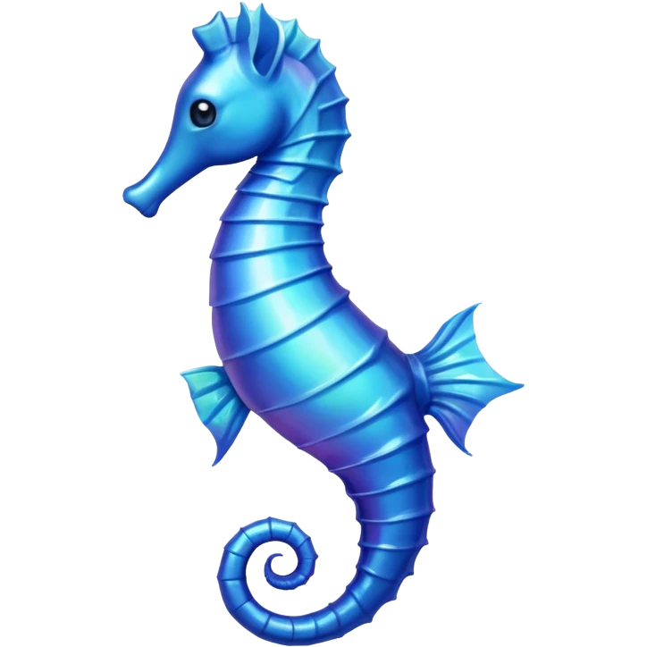 a blue seahorse emoji
