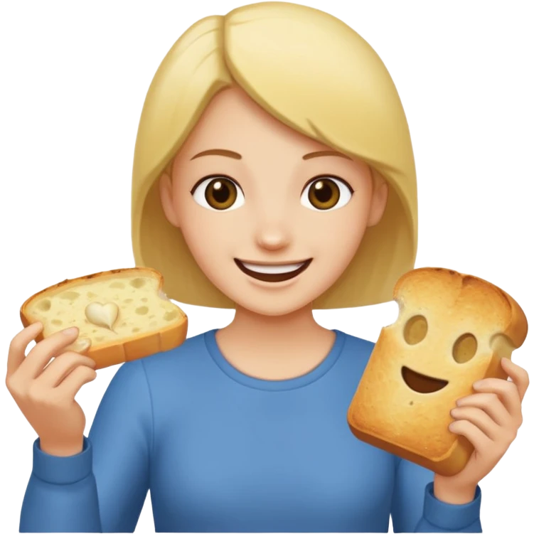 hitting someone with garlic bread emoji