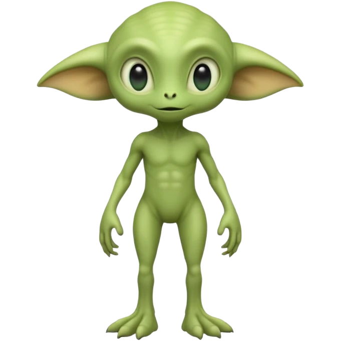 full body cute roughly humanoid peacefull alien furry with 2 legs and eye stalks stands upright and looks intelligent ...wears clothing. not green..looks happy and cudly... doesnt have eyes on face, there is a stalk coming from top of head with a single large eye emoji