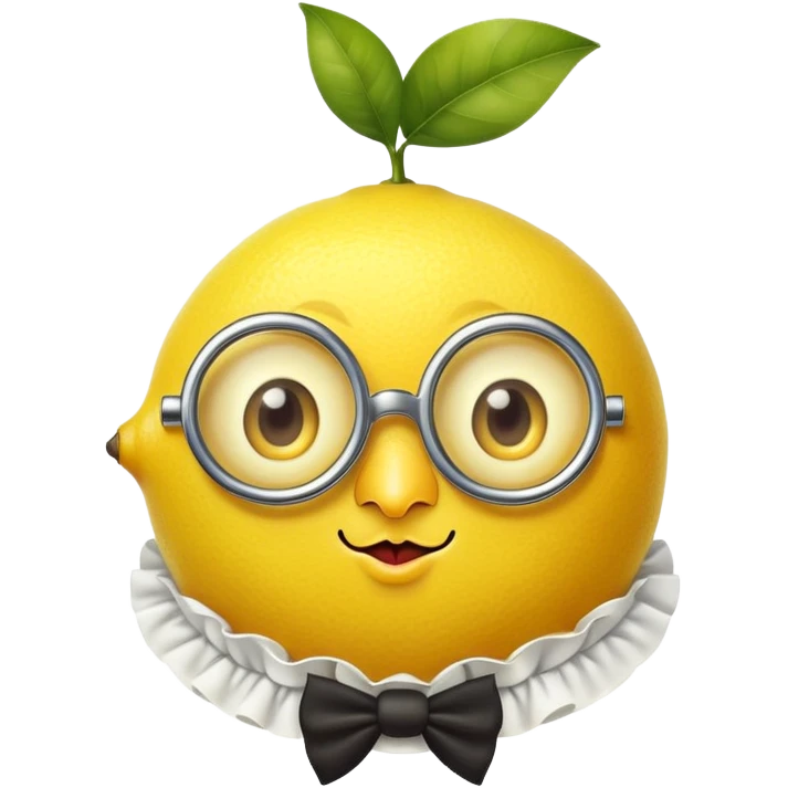 lemon monocle ruffled collar emoji