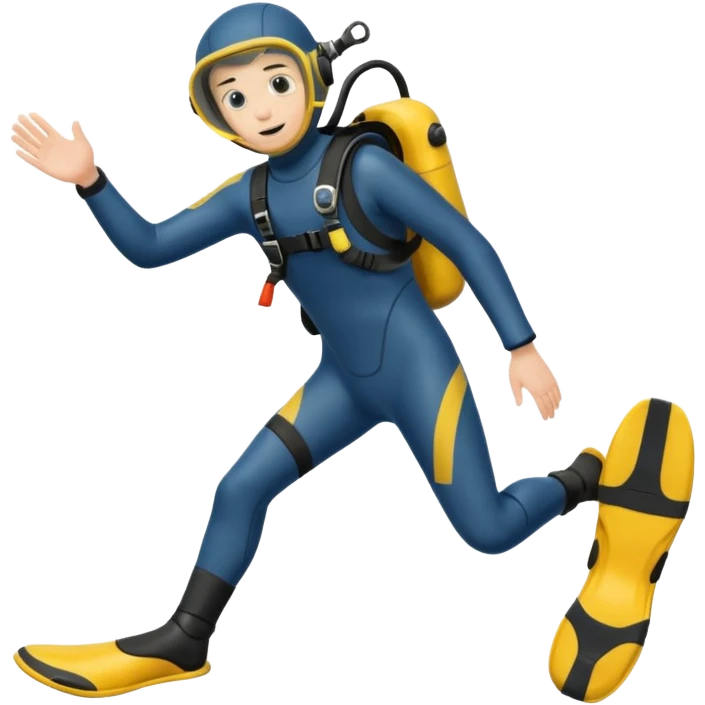 water Diving suit shoe flipper emoji