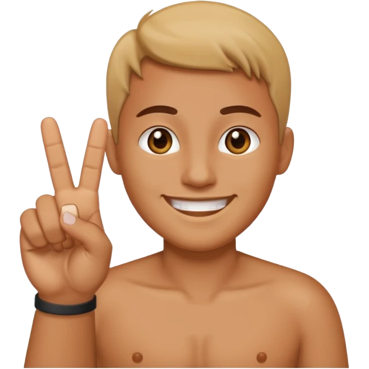 smiling w middle finger emoji