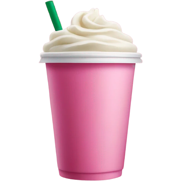 Pink Starbucks drink emoji