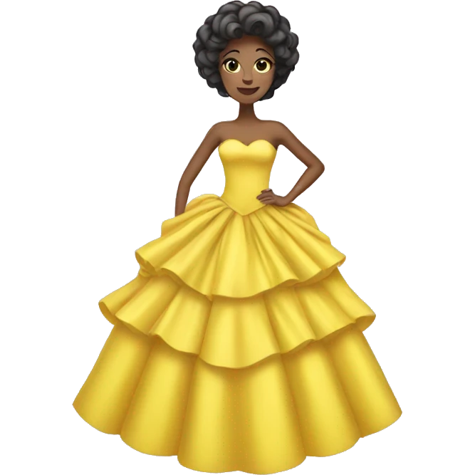 Yellow ballgown  emoji