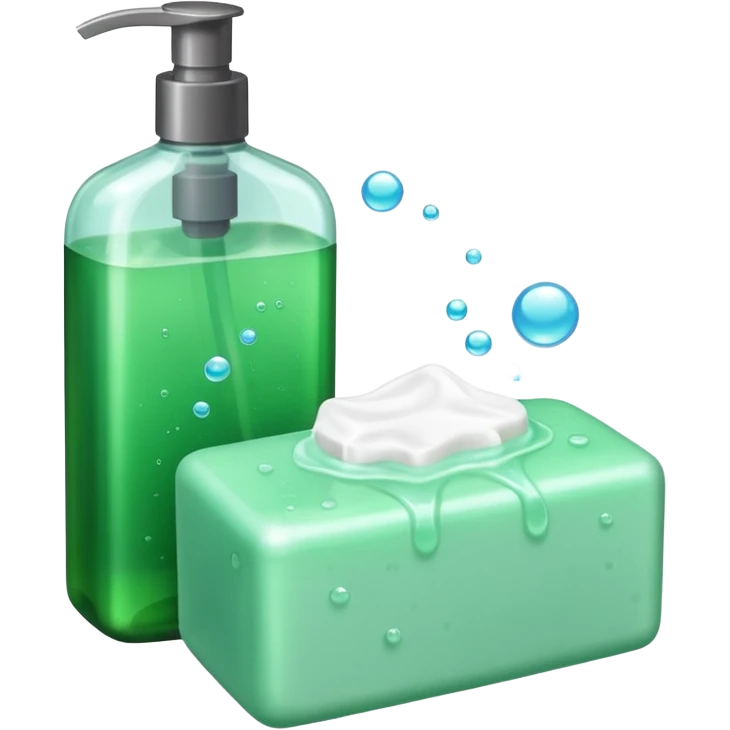 Soap and shampoo emoji