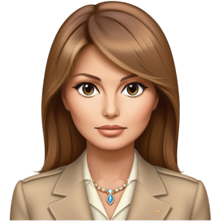 Melania Trump former First Lady with elegant style and light brown hair emoji