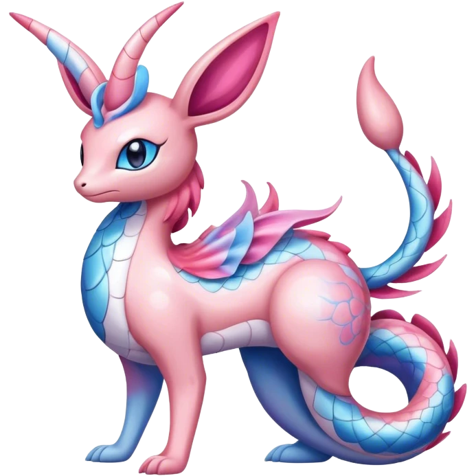 Colorful Sylveon-Milotic-hybrid emoji